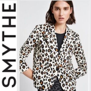 NWOT Smythe 90s Shrunken Blazer In Leopard Print L
